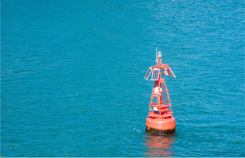 Cellular base stations can be deployed on buoys at sea