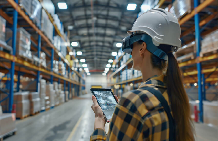 With cellular-enabled AR smart glasses or 5G phones, pickers see pick-by-vision arrows, and quantity checks right in their view for warehouse operations